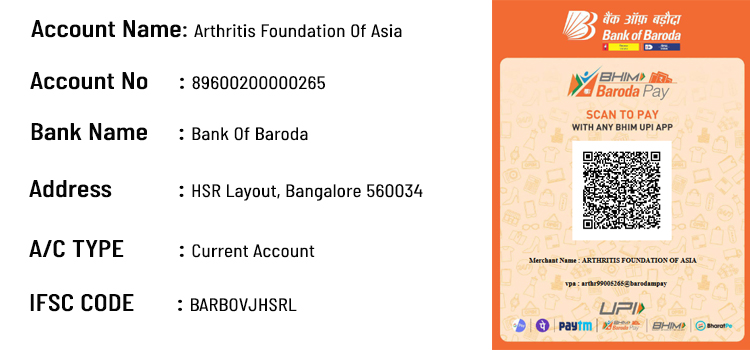Donate to help poor patients, Support Arthritis Patients, Arthritis foundation of asia, Arthritis Treatment Support, Arthritis Community Support,  arthritis treatments in Bangalore India