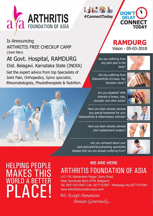 arthritis foundation asia free checkup