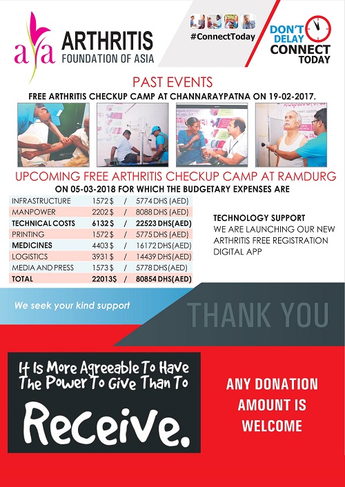 arthritis foundation asia free checkup